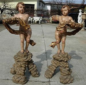 Pair of large Parodi putti